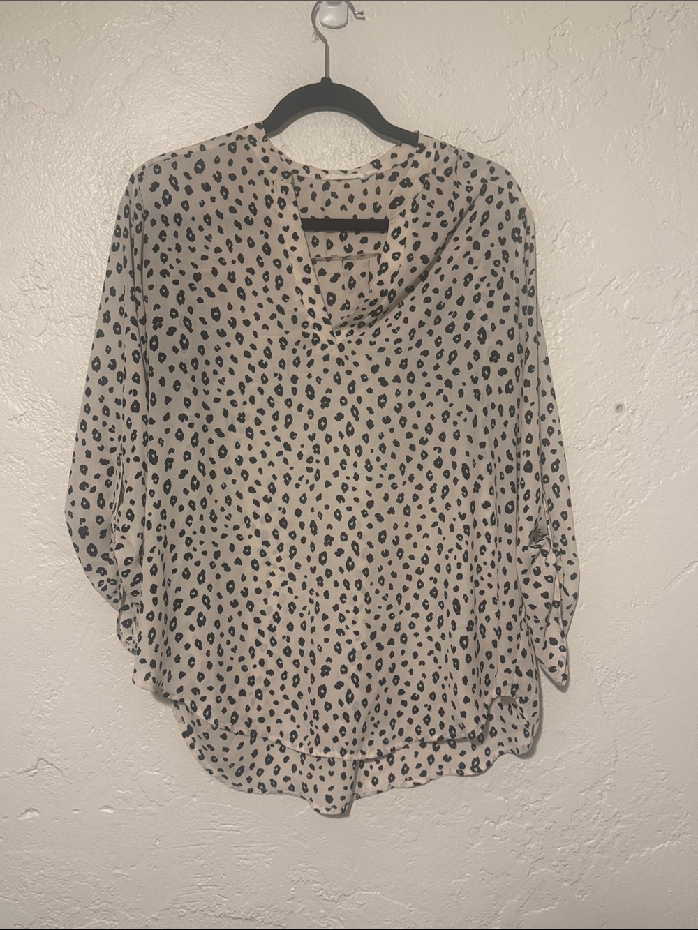 Light Beige Leopard Print Women's Blouse
